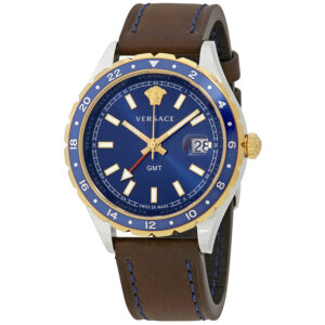 Витрина versace open box versace hellenyium gmt blue dial men's watch v11080017