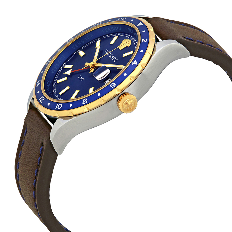versace open box versace hellenyium gmt blue dial men's watch v11080017 versace open box versace hellenyium gmt blue dial men's watch v11080017