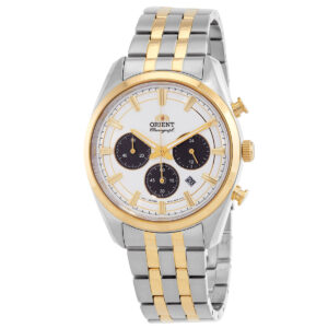 Витрина orient contemporary chronograph white dial men's watch ratx0302s10b