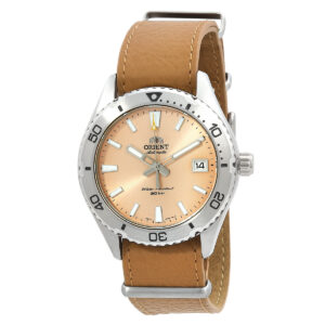 Home orient sports automatic apricot dial men's watch ra ac0q05p10b