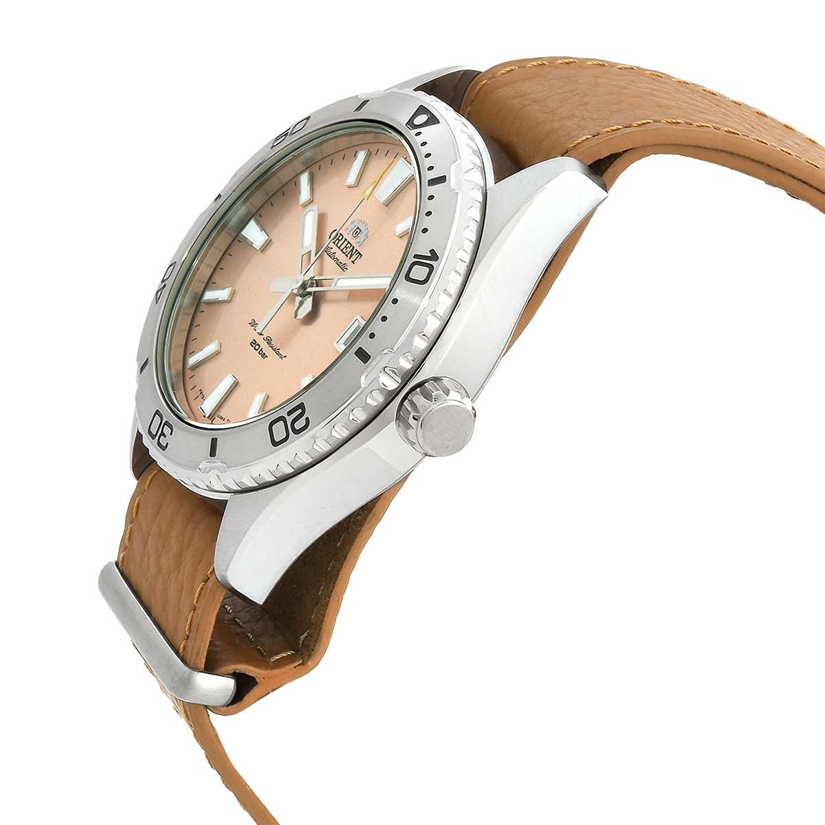orient sports automatic apricot dial men's watch ra ac0q05p10b orient sports automatic apricot dial men's watch ra ac0q05p10b