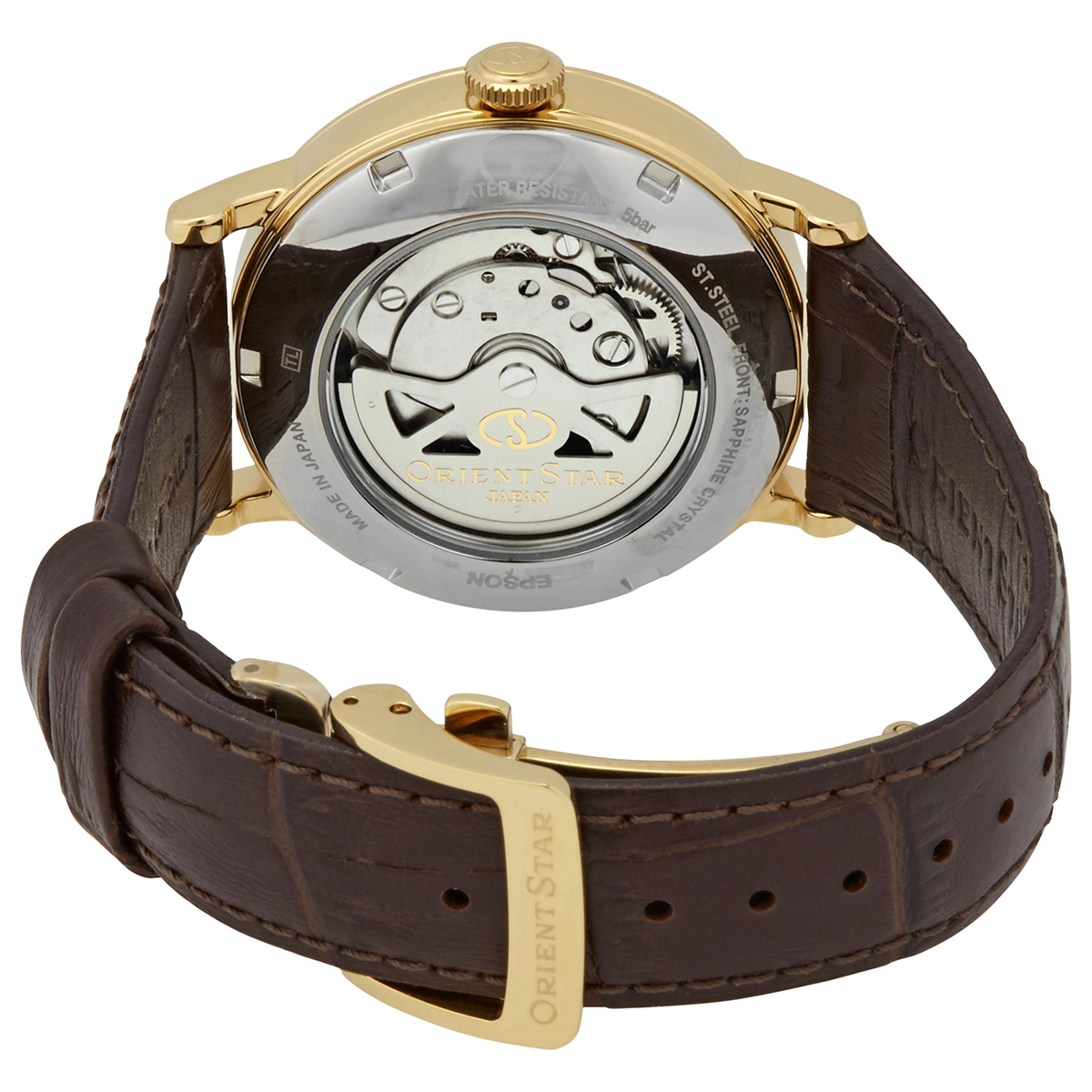 orient star automatic white dial brown leather men's watch re au0001s00b orient star automatic white dial brown leather men's watch re au0001s00b