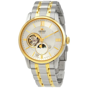 Витрина orient sun & moon automatic silver dial men's watch ra as0007s10b
