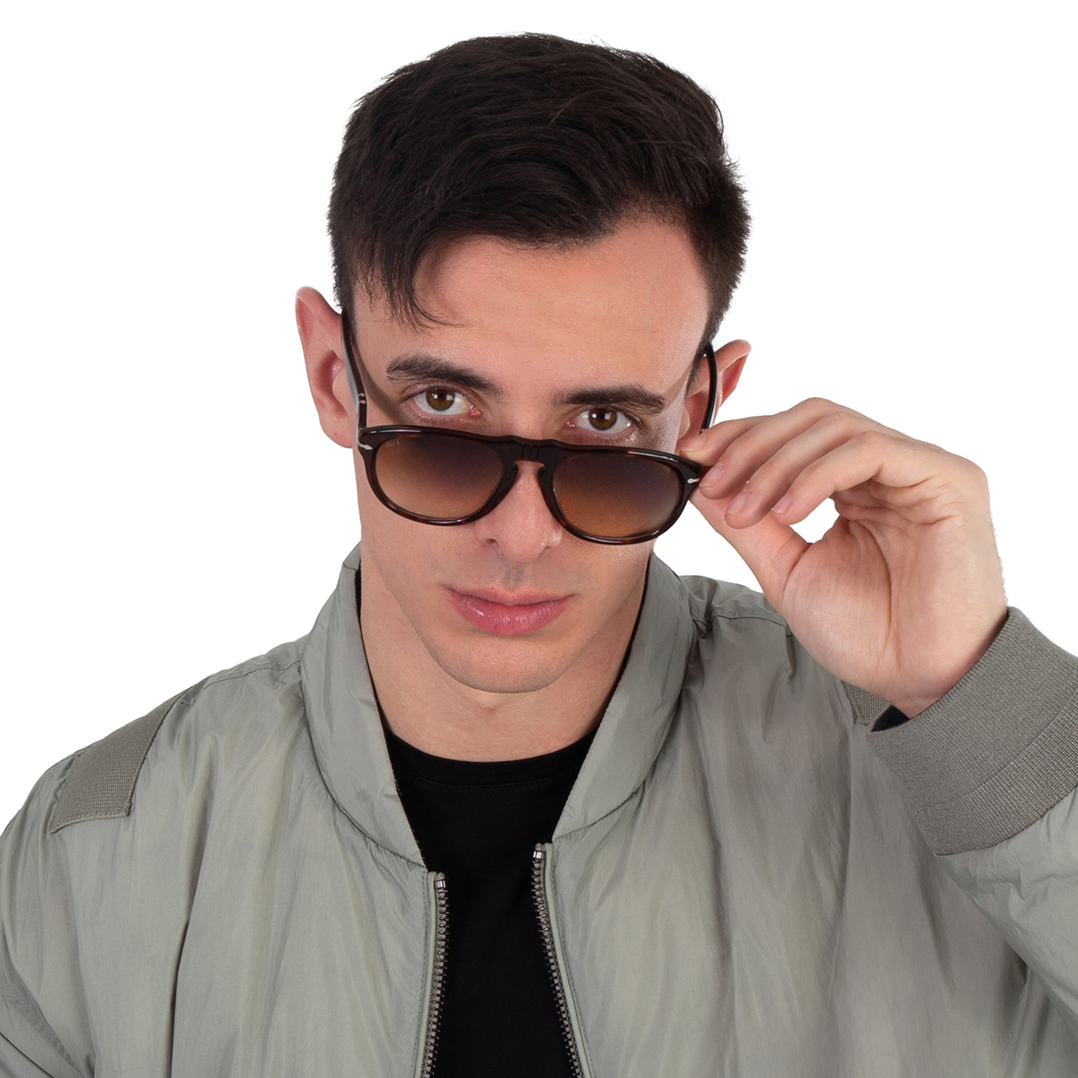 persol crystal gradient brown pilot men's sunglasses po0649 24/51 54 persol crystal gradient brown pilot men's sunglasses po0649 24/51 54
