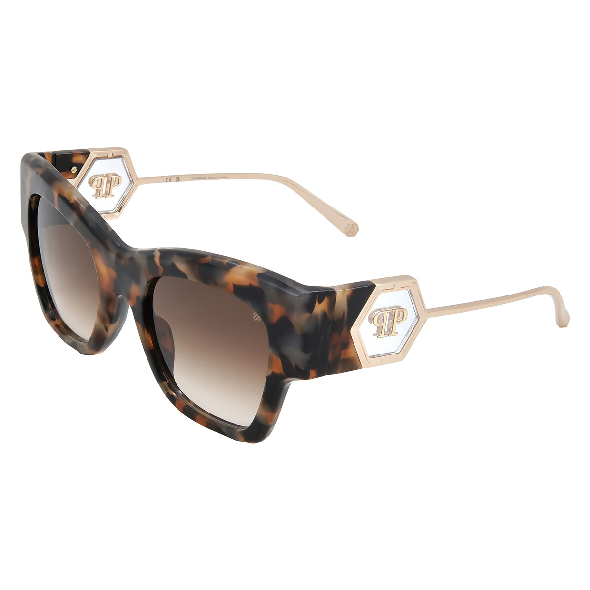 philipp plein brown gradient butterfly ladies sunglasses spp120m 0kha 53 philipp plein brown gradient butterfly ladies sunglasses spp120m 0kha 53