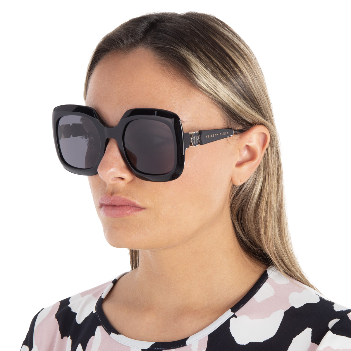 philipp plein grey square ladies sunglasses spp065s 0700 55 philipp plein grey square ladies sunglasses spp065s 0700 55