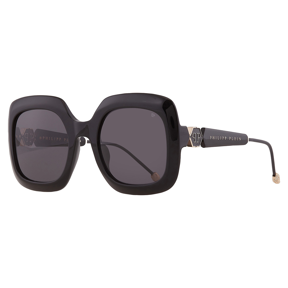 philipp plein grey square ladies sunglasses spp065s 0700 55 philipp plein grey square ladies sunglasses spp065s 0700 55