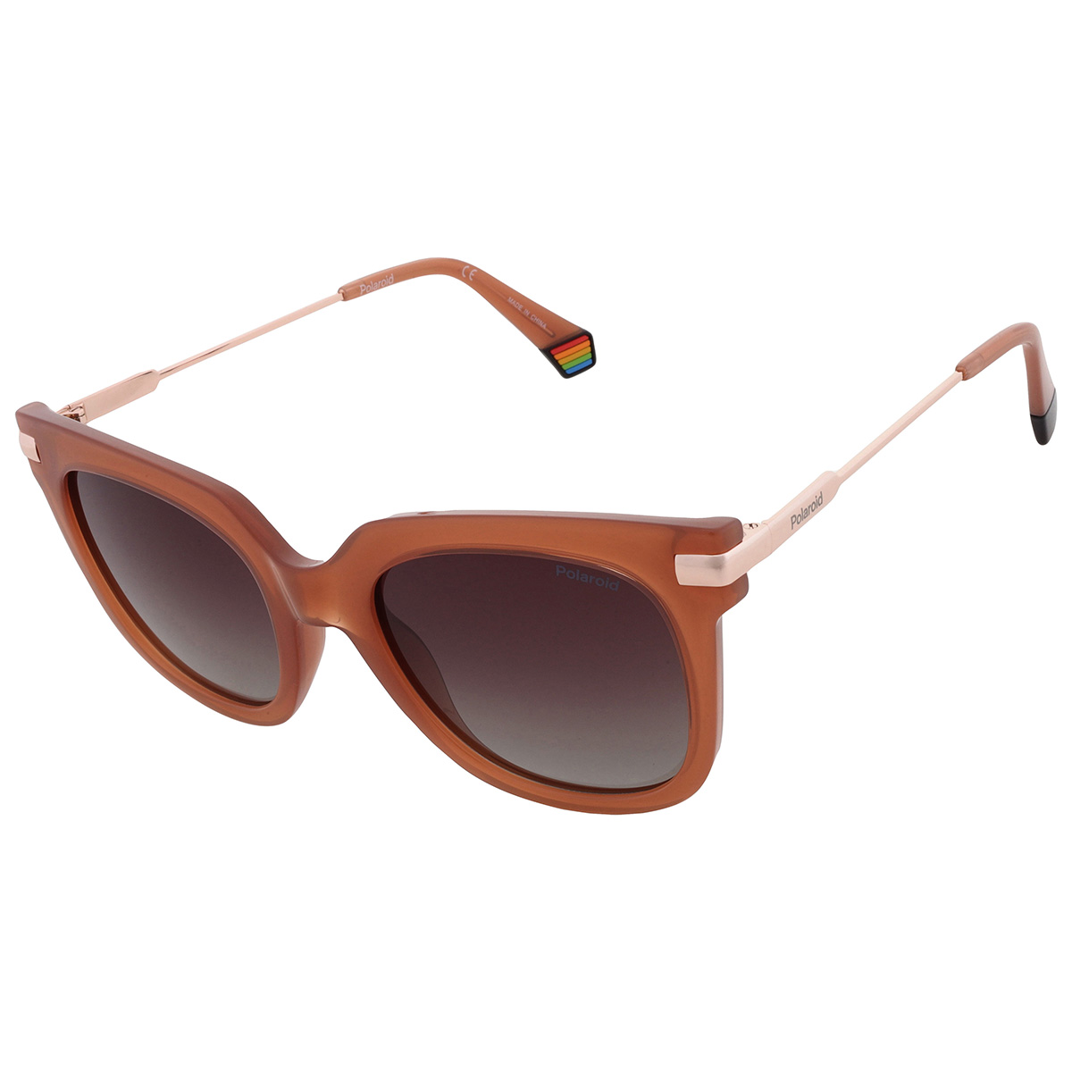 polaroid polarized brown square ladies sunglasses pld 6180/s 0l7q/la 51 polaroid polarized brown square ladies sunglasses pld 6180/s 0l7q/la 51
