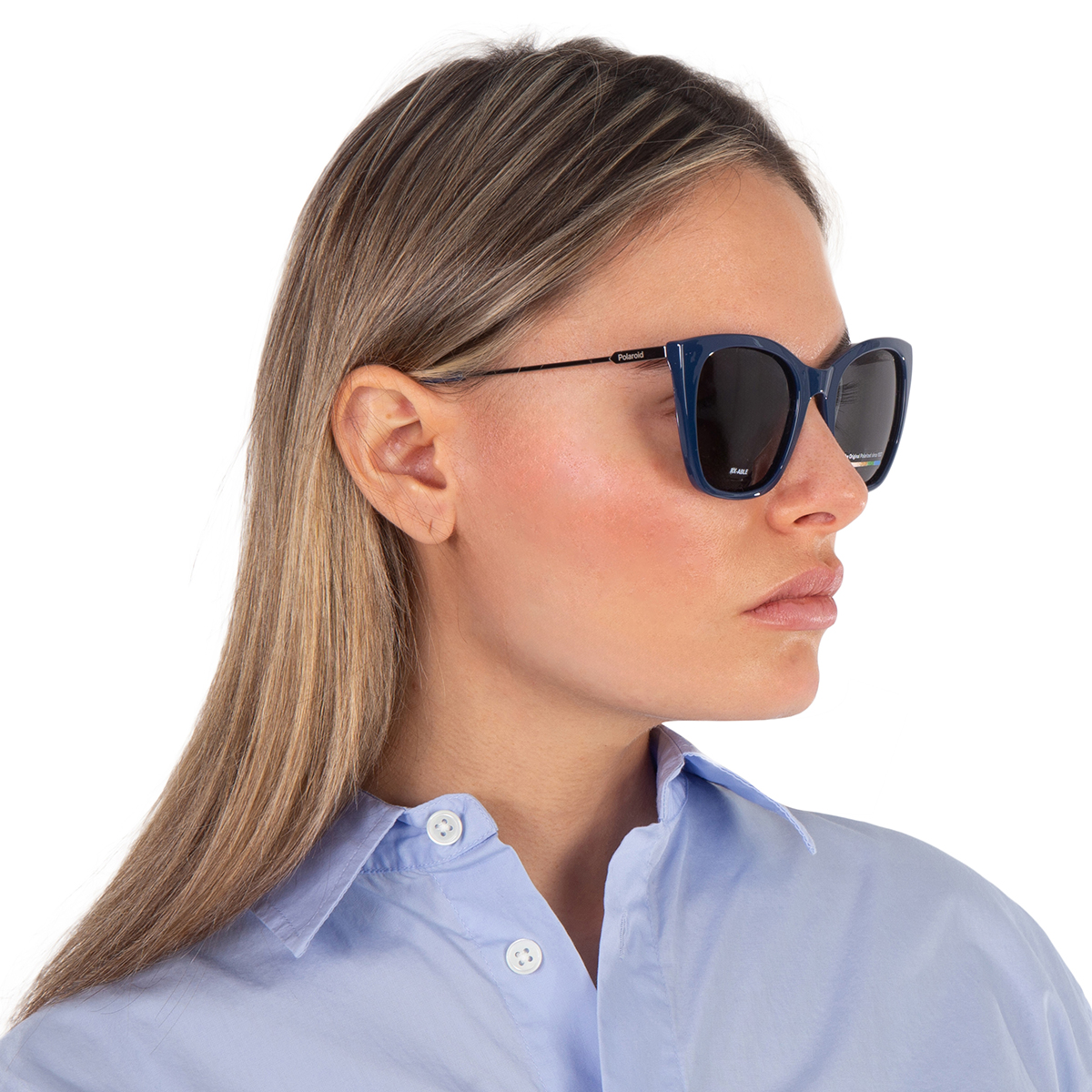 polaroid polarized grey cat eye ladies sunglasses pld 4144/s/x 0pjp/m9 52 polaroid polarized grey cat eye ladies sunglasses pld 4144/s/x 0pjp/m9 52