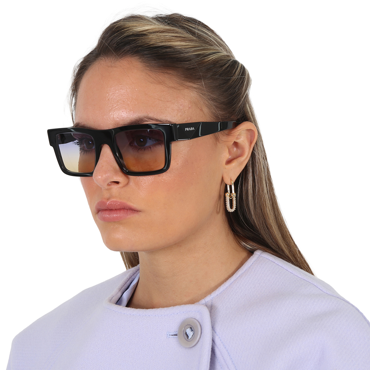 prada blue shaded yellow rectangular men's sunglasses pr 19ws 1ab06z 52 prada blue shaded yellow rectangular men's sunglasses pr 19ws 1ab06z 52