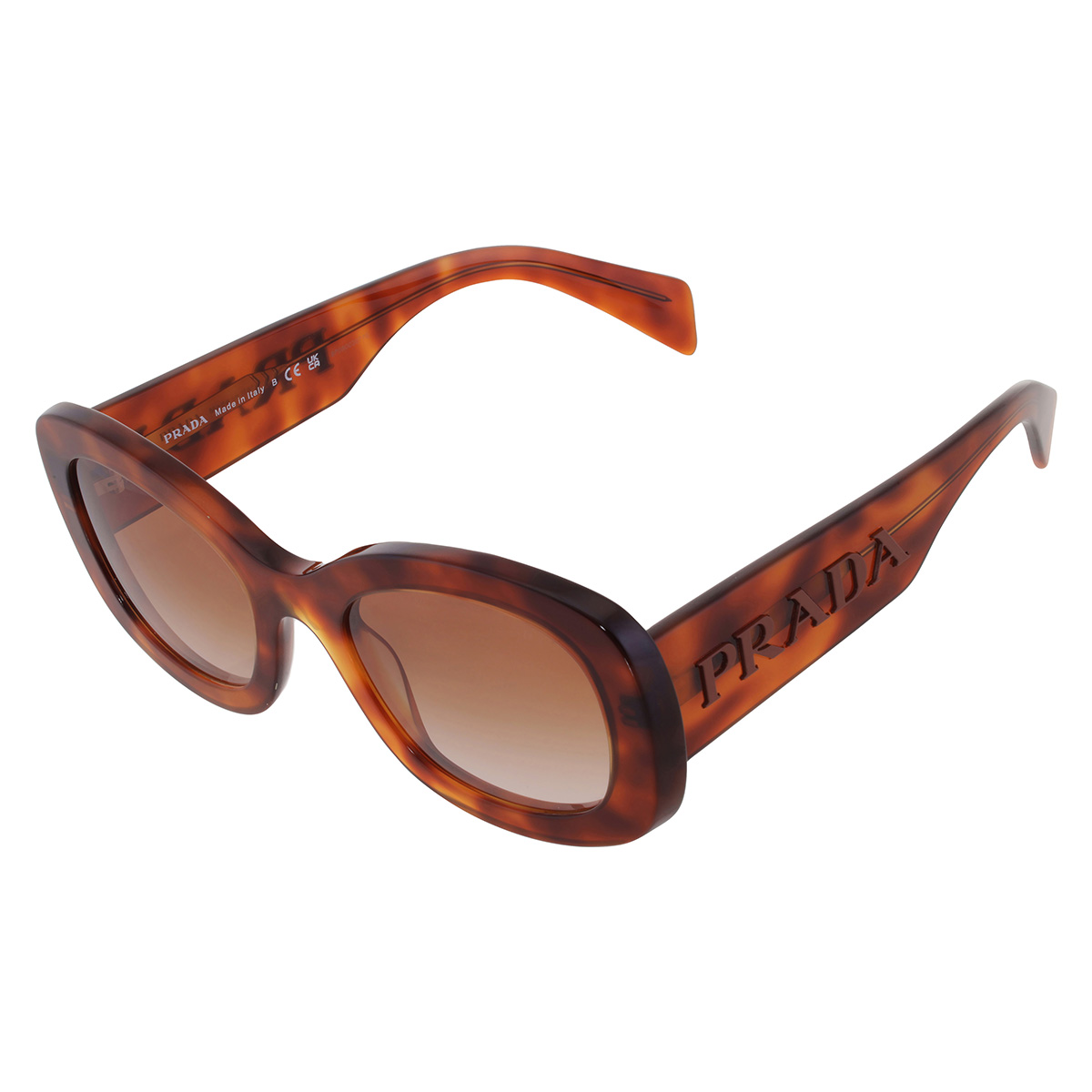 prada brown gradient oval ladies sunglasses pr a13s 18r70e 54 prada brown gradient oval ladies sunglasses pr a13s 18r70e 54