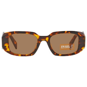 Home prada dark brown rectangular ladies sunglasses pr 17wsf vau2z1 51