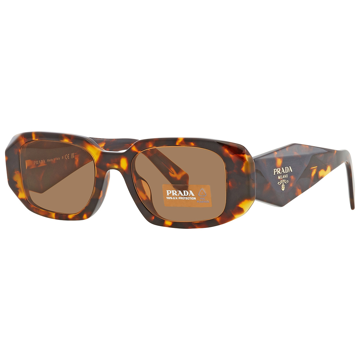 prada dark brown rectangular ladies sunglasses pr 17wsf vau2z1 51 prada dark brown rectangular ladies sunglasses pr 17wsf vau2z1 51