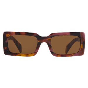 Home prada dark brown rectangular ladies sunglasses pr a07s 18n01t 52 x