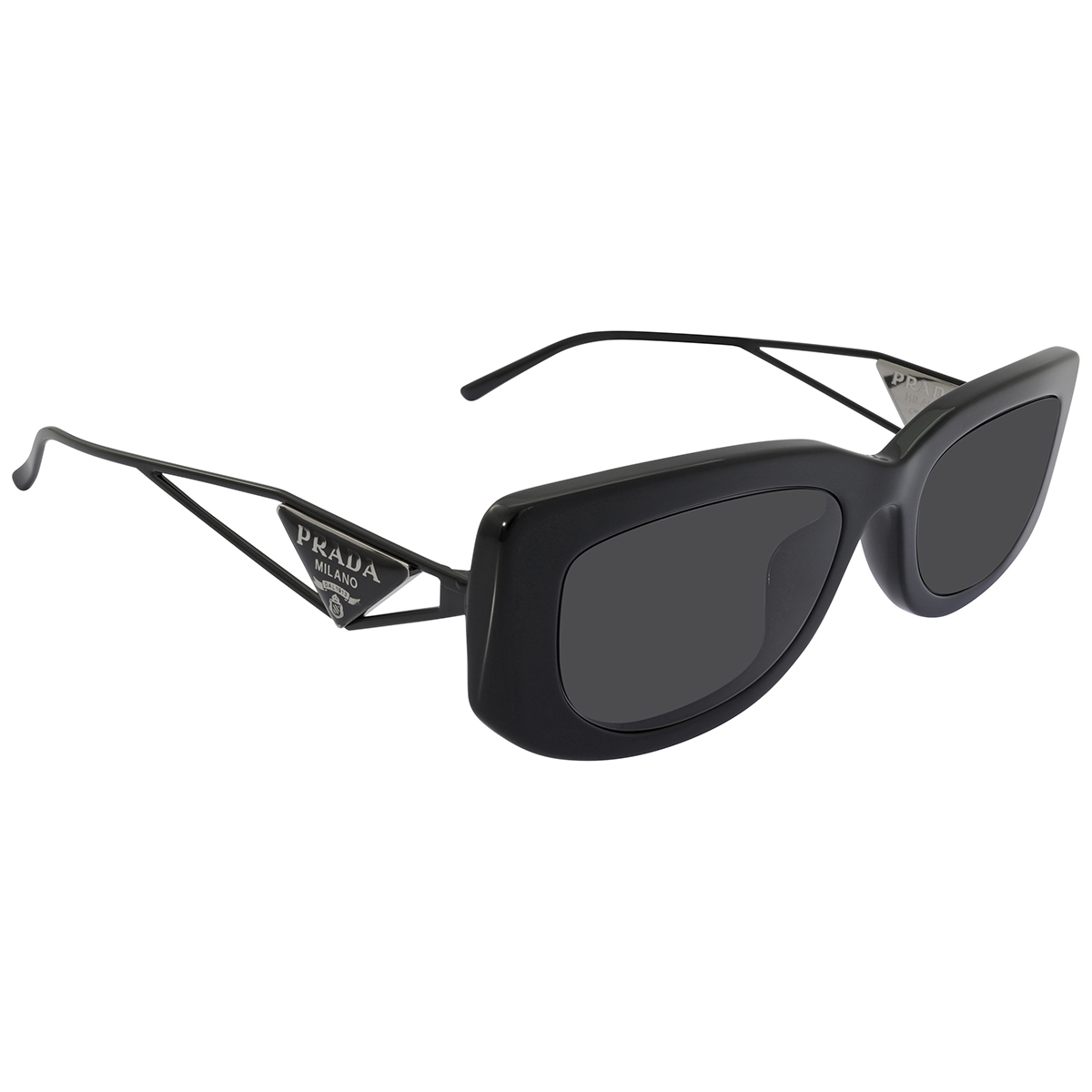prada dark gray rectangular ladies sunglasses pr 14ys 1ab5s0 53 prada dark gray rectangular ladies sunglasses pr 14ys 1ab5s0 53