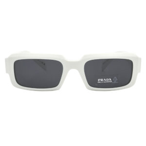 prada dark gray rectangular men's sunglasses pr 27zs 17k08z 54