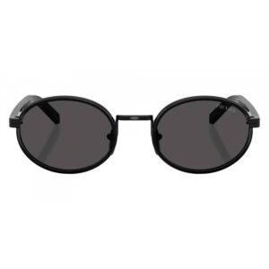 Home prada dark grey oval ladies sunglasses pr b56s aav08z 52