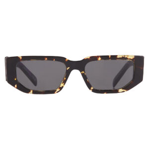 prada dark grey rectangular men's sunglasses pr 09zs 16r5s0 54