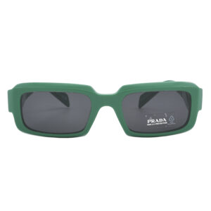 prada dark grey rectangular men's sunglasses pr 27zs 11l08z 54