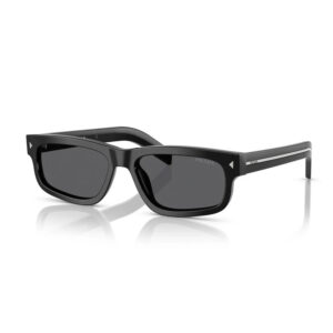 Home prada dark grey rectangular men's sunglasses pr b11s 16k731 55