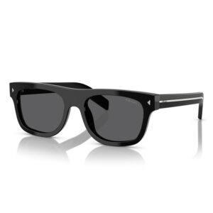 Home prada dark grey rectangular men's sunglasses pr b12s 16k731 55