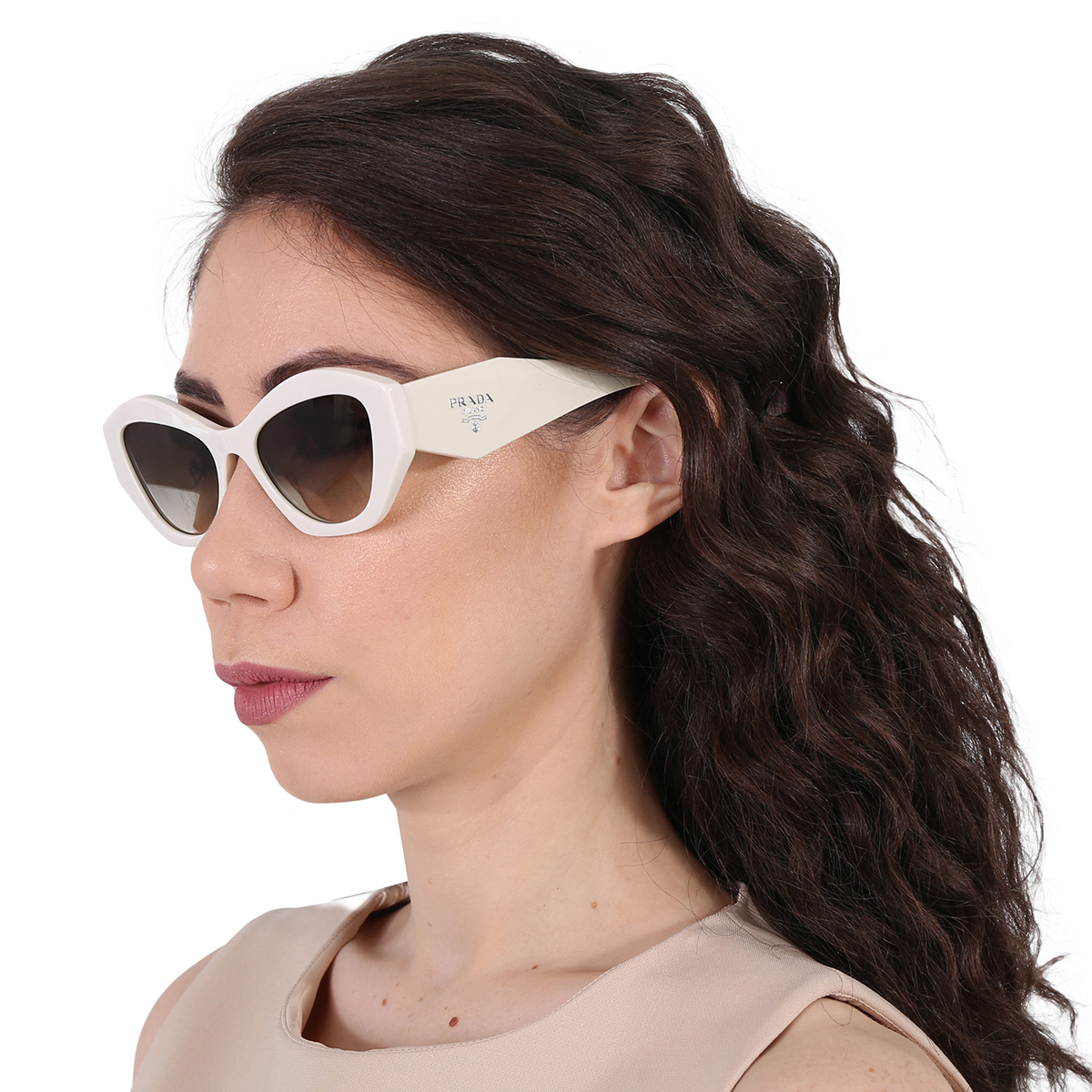 prada gray gradient irregular ladies sunglasses pr 07ys 142130 53 prada gray gradient irregular ladies sunglasses pr 07ys 142130 53