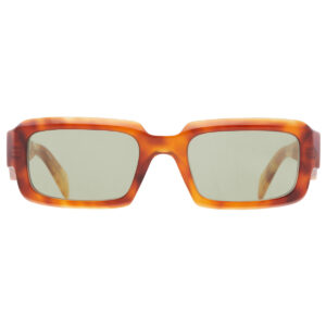 prada green rectangular men's sunglasses pr 27zs 11p60c 54