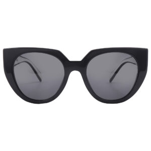 Home prada grey cat eye ladies sunglasses pr 14ws 09q5s0 52