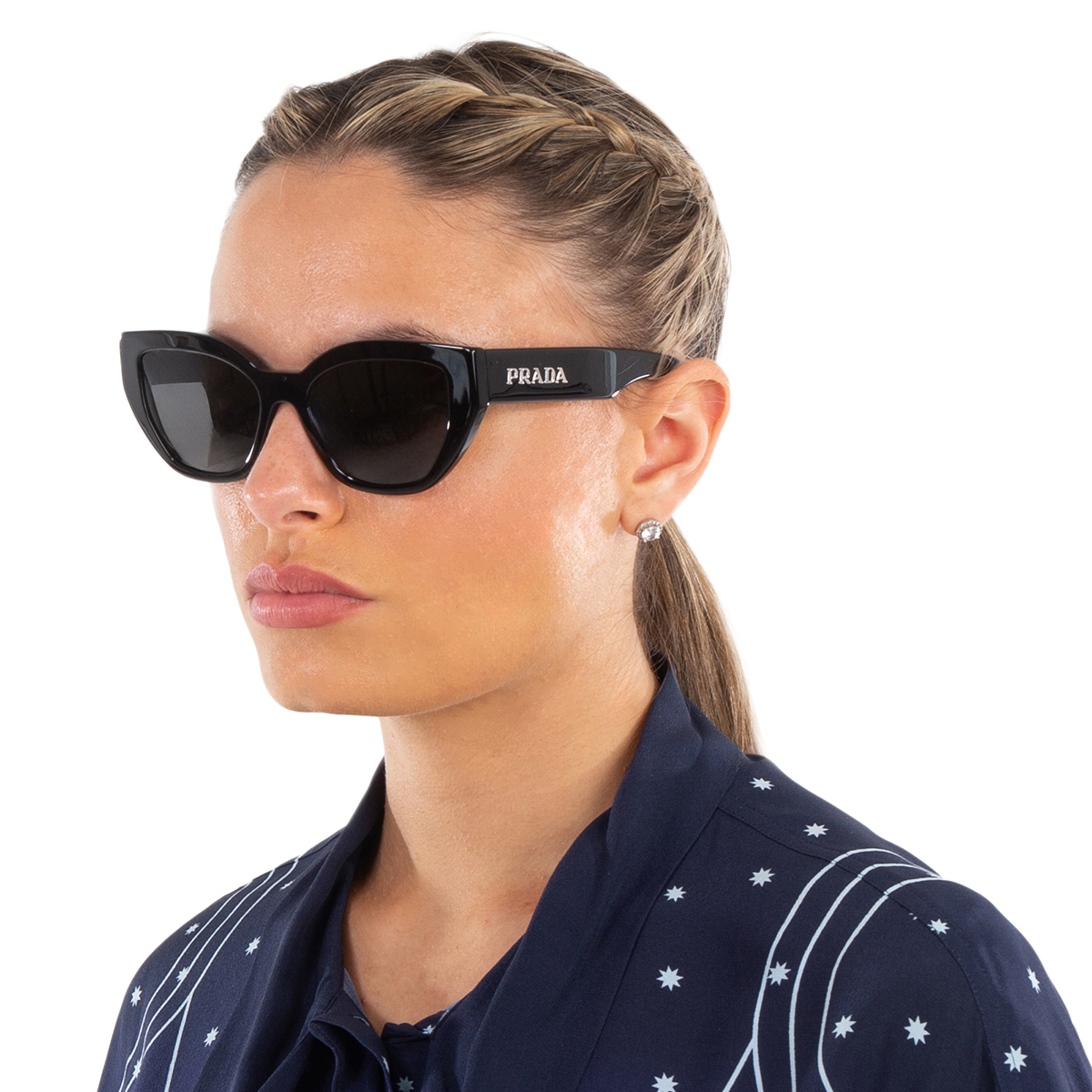 prada grey cat eye ladies sunglasses pr a09s 1ab5s0 53 prada grey cat eye ladies sunglasses pr a09s 1ab5s0 53
