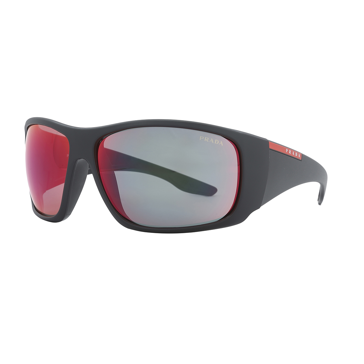 prada linea rossa dark grey mirror blue/red wrap men's sunglasses ps04vs 1bo9q1 66 prada linea rossa dark grey mirror blue/red wrap men's sunglasses ps04vs 1bo9q1 66