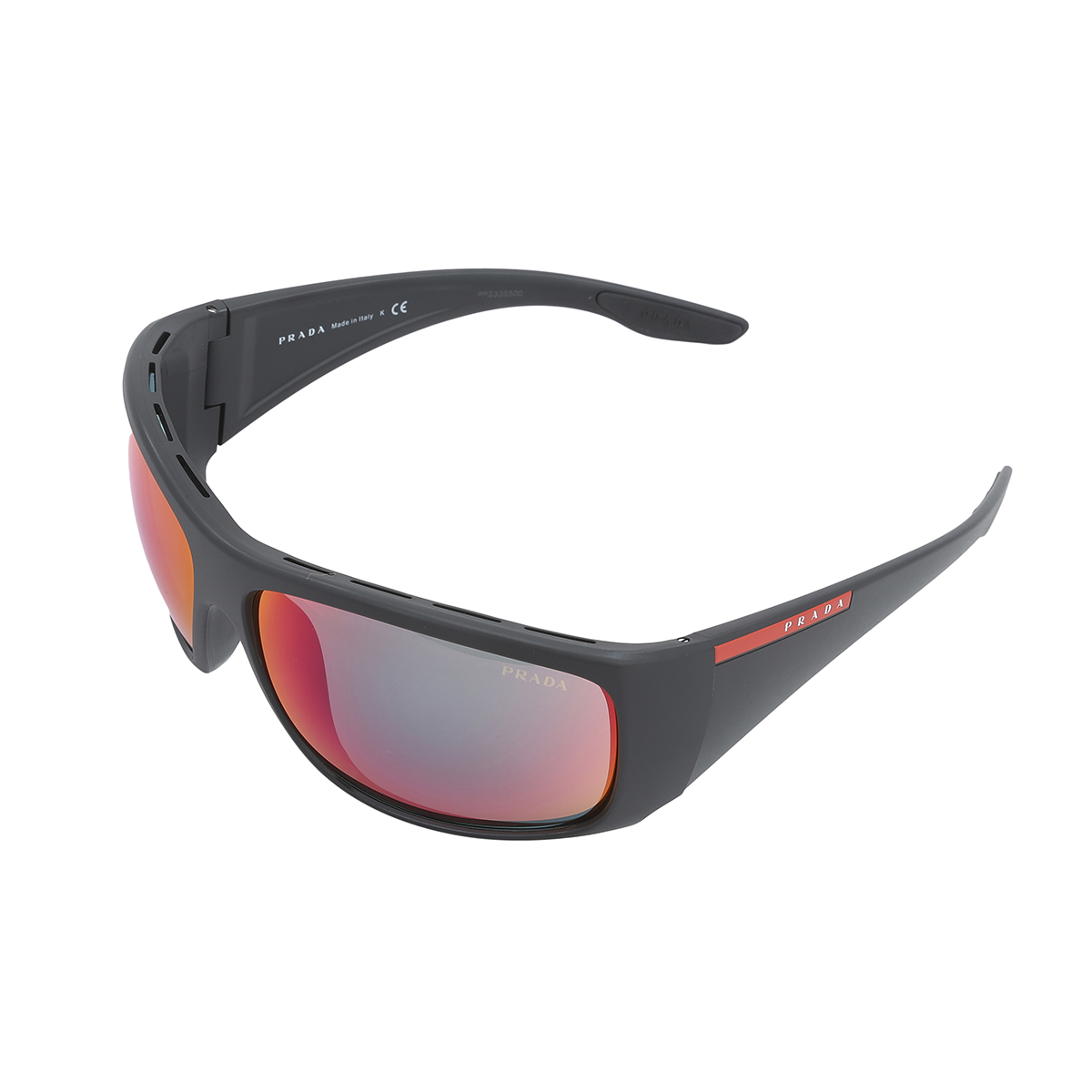 prada linea rossa dark grey mirror blue/red wrap men's sunglasses ps04vs 1bo9q1 66 prada linea rossa dark grey mirror blue/red wrap men's sunglasses ps04vs 1bo9q1 66