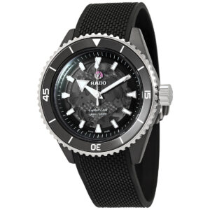 rado captain cook automatic black dial men's watch r32127156