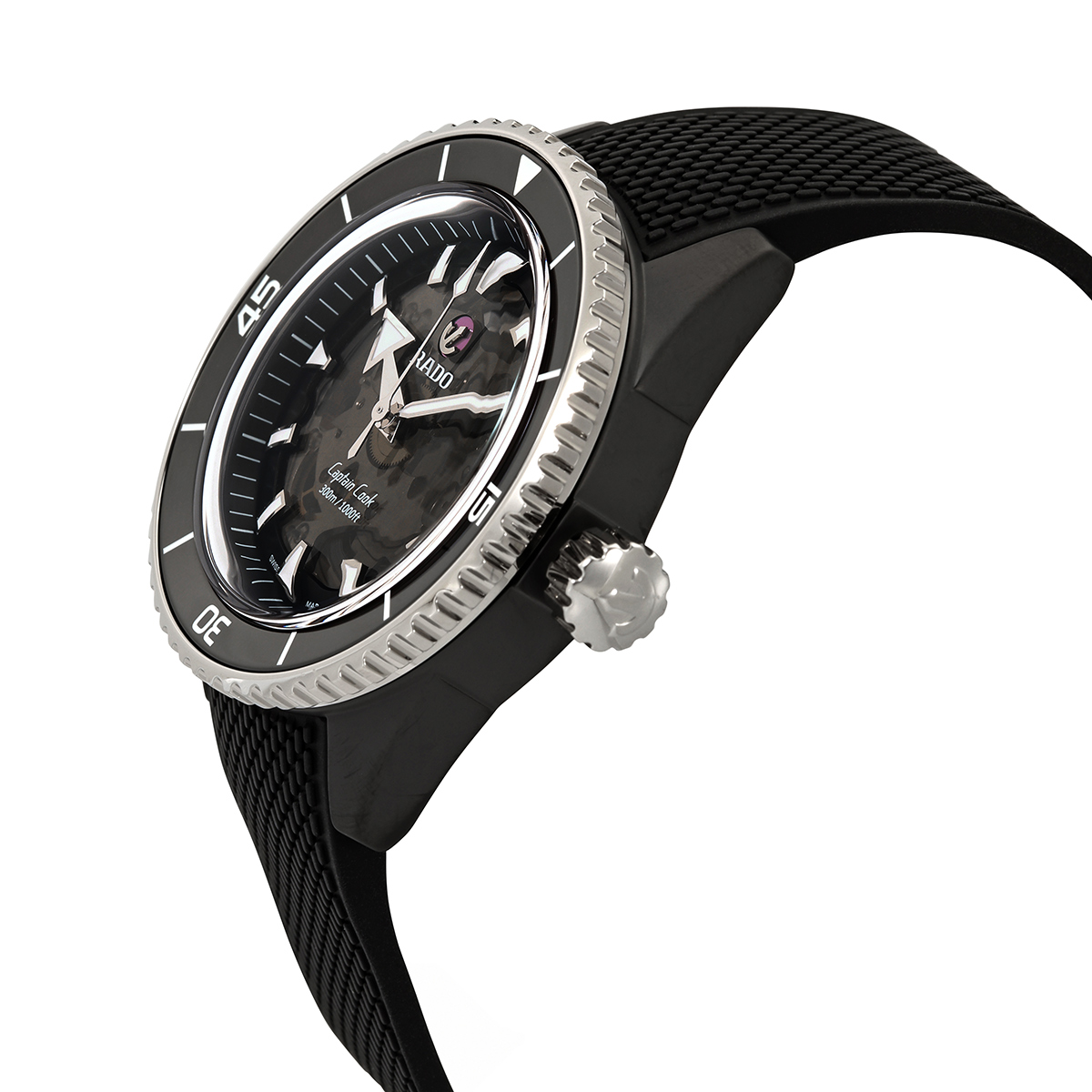 rado captain cook automatic black dial men's watch r32127156 rado captain cook automatic black dial men's watch r32127156
