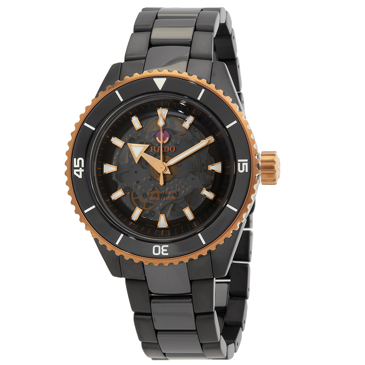 rado captain cook automatic black dial men's watch r32127162 rado captain cook automatic black dial men's watch r32127162