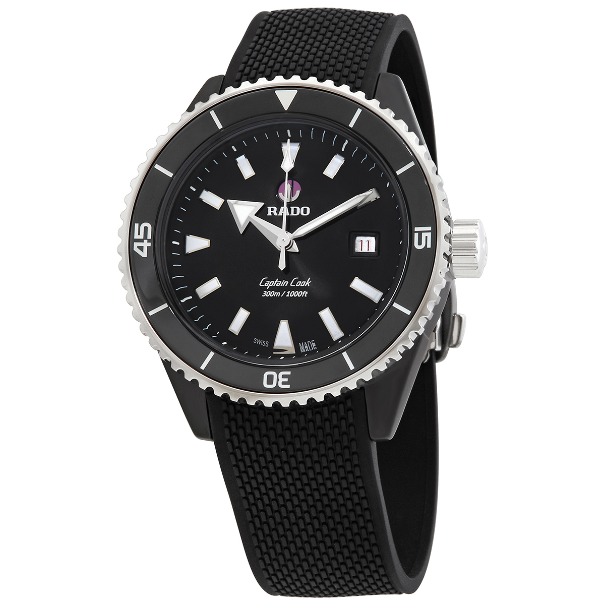 rado captain cook automatic black dial men's watch r32129158 rado captain cook automatic black dial men's watch r32129158