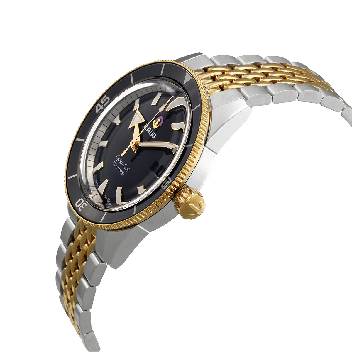 rado captain cook automatic black dial men's watch r32138153 rado captain cook automatic black dial men's watch r32138153