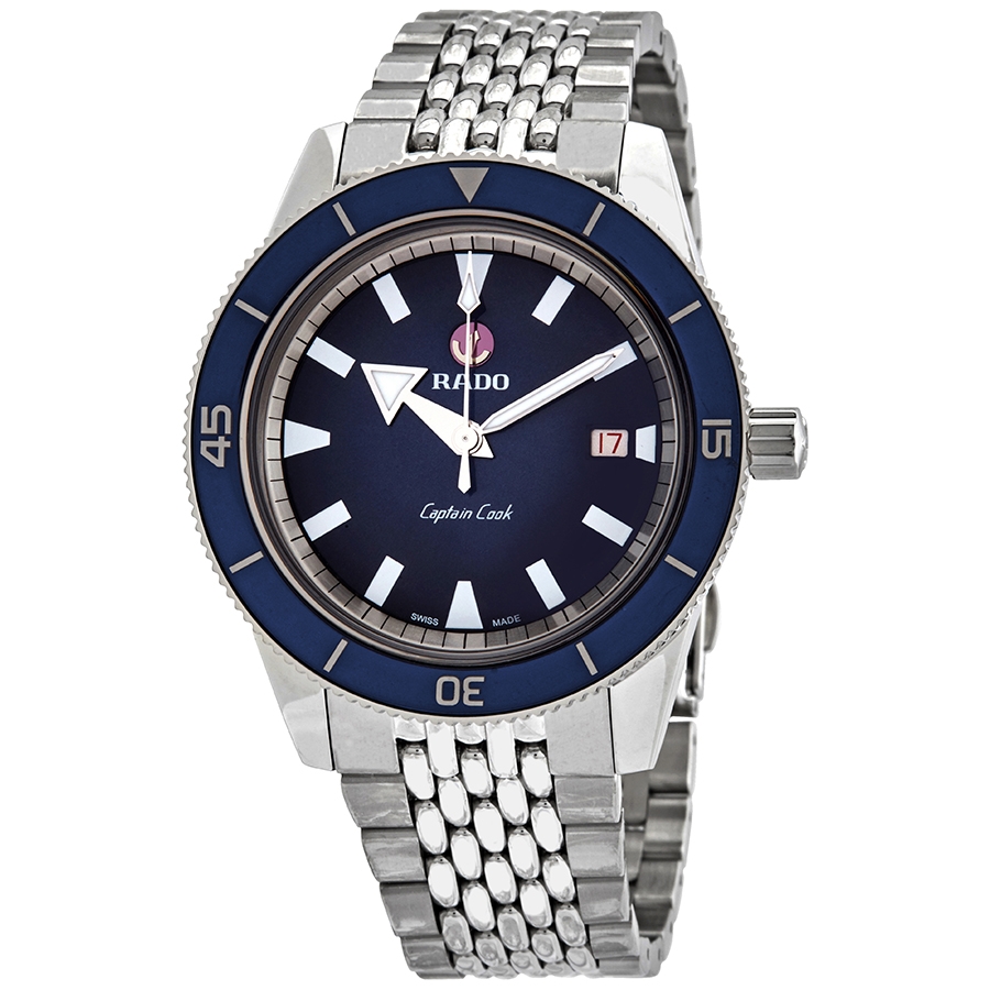 rado captain cook automatic blue dial men's watch r32505203 rado captain cook automatic blue dial men's watch r32505203