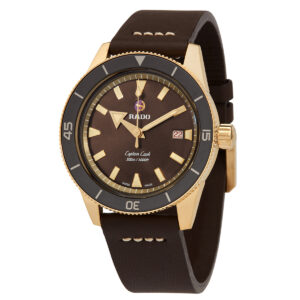 rado captain cook automatic brown dial men's watch r32504306