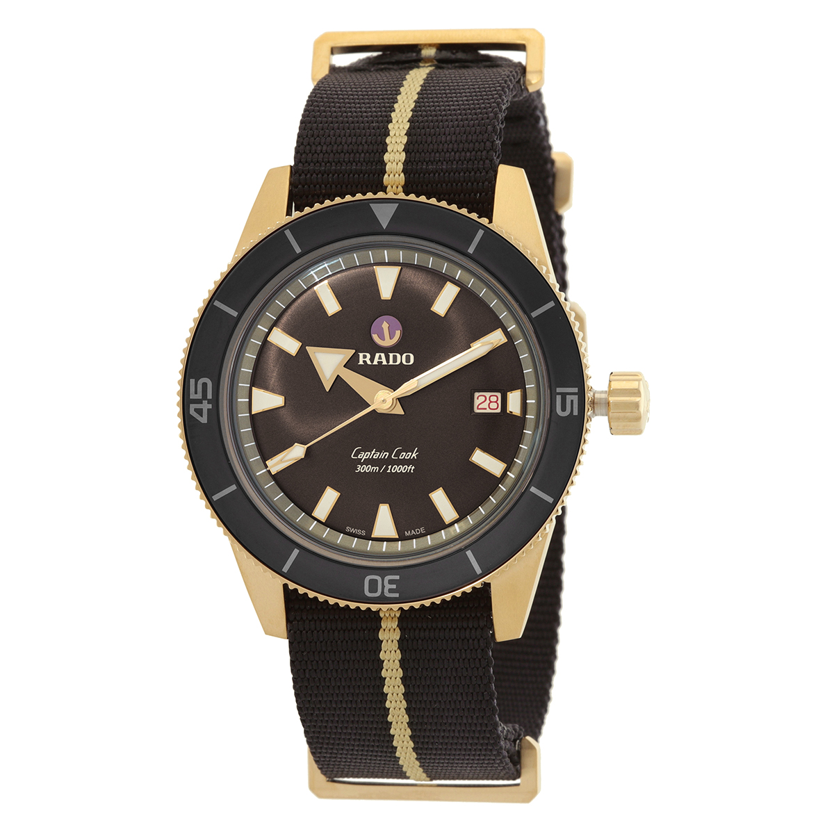 rado captain cook automatic brown dial men's watch r32504307 rado captain cook automatic brown dial men's watch r32504307