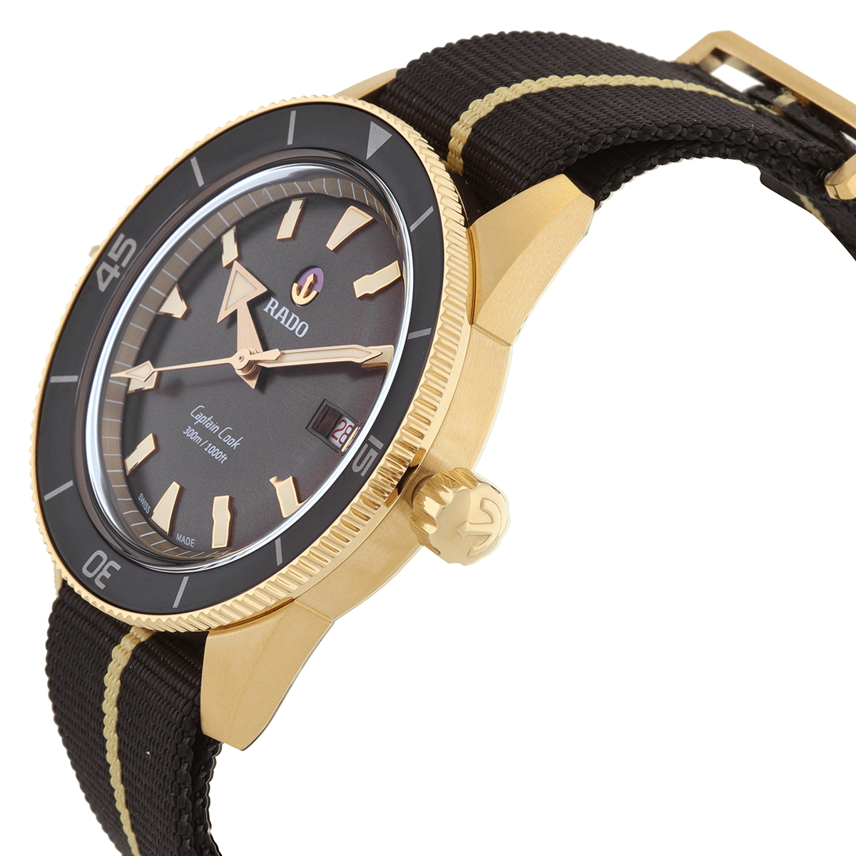 rado captain cook automatic brown dial men's watch r32504307 rado captain cook automatic brown dial men's watch r32504307