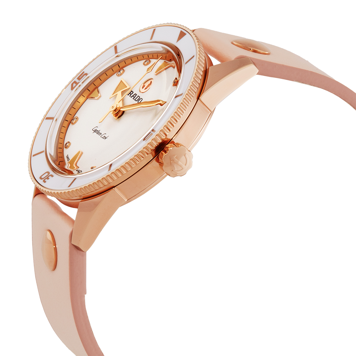 rado captain cook automatic diamond white dial ladies watch r32139708 rado captain cook automatic diamond white dial ladies watch r32139708