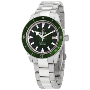rado captain cook automatic green dial men's watch r32105313