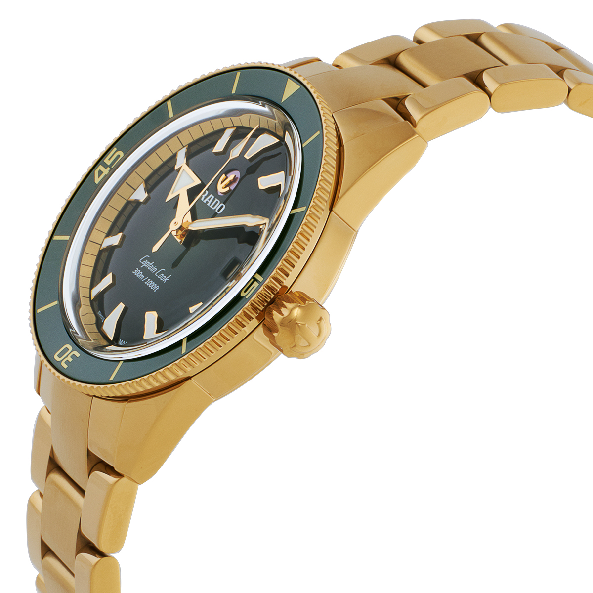 rado captain cook automatic green dial men's watch r32136323 rado captain cook automatic green dial men's watch r32136323