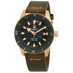 rado captain cook automatic green dial men's watch r32504315
