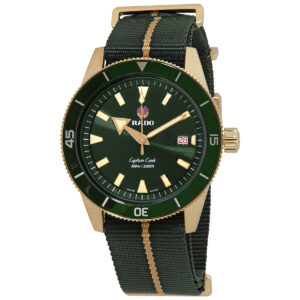 rado captain cook automatic green dial men's watch r32504317
