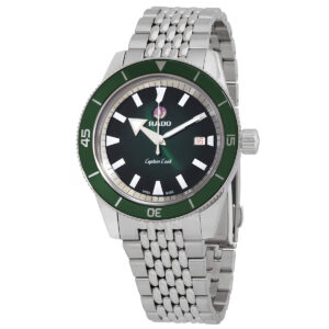 rado captain cook automatic green dial men's watch r32505318