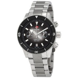 rado captain cook chronograph automatic black dial men's watch r32145158