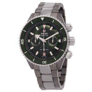 rado captain cook chronograph automatic green dial men's watch r32189313