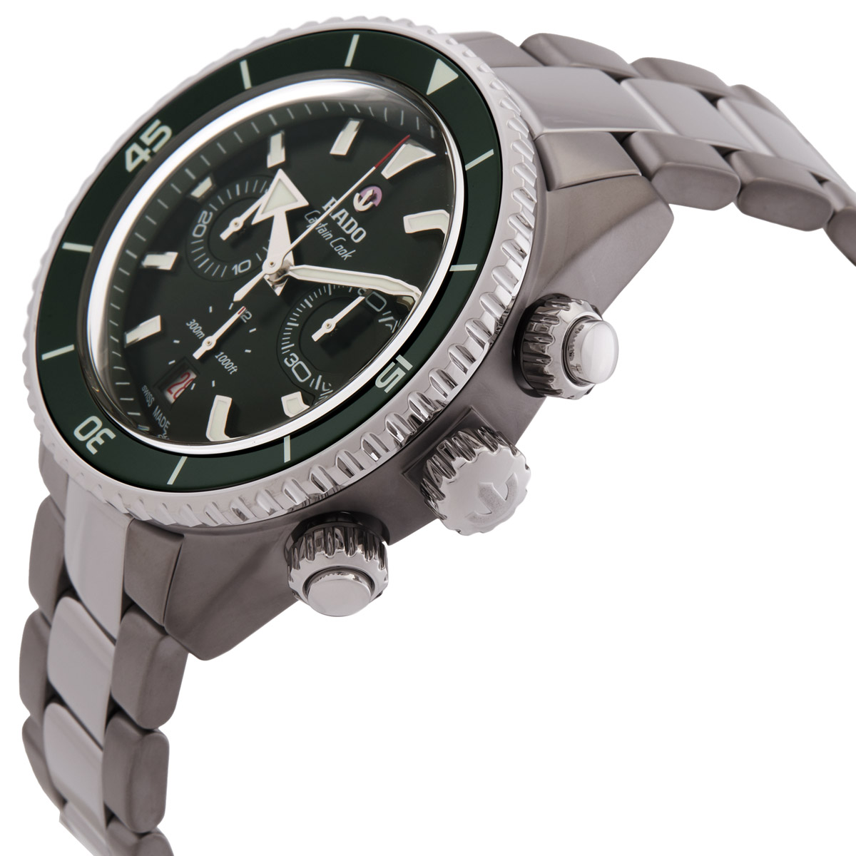 rado captain cook chronograph automatic green dial men's watch r32189313 rado captain cook chronograph automatic green dial men's watch r32189313