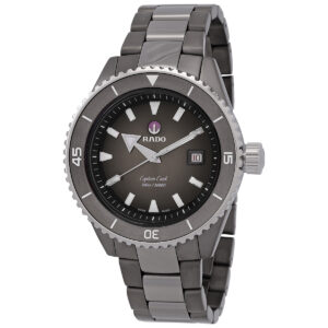 rado captain cook high tech ceramic diver automatic grey dial men's watch r32144102